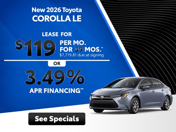 New 2026 Toyota Corolla LE