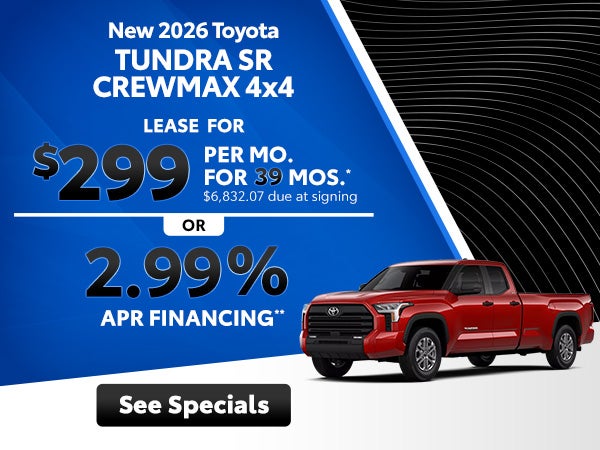New 2026 Toyota Tundra SR CrewMax 4x4