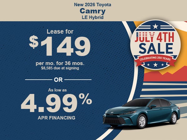 New 2026 Toyota Camry LE Hybrid