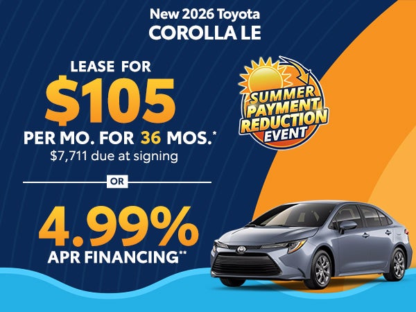 New 2026 Toyota Corolla LE