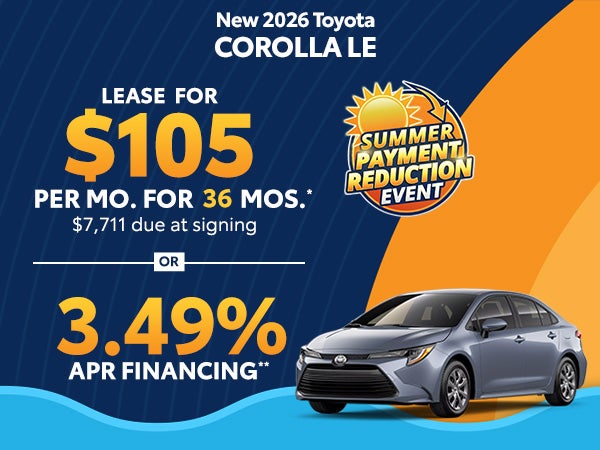 New 2026 Toyota Corolla LE