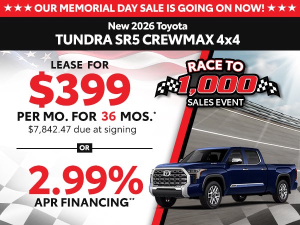 New 2026 Toyota Tundra SR Crewmax 4x4