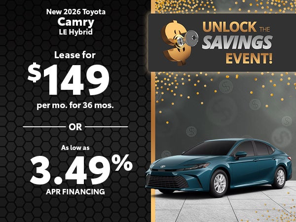 New 2026 Toyota Camry LE Hybrid