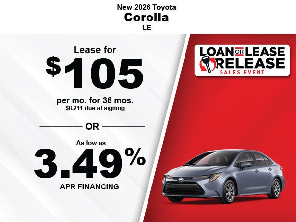 New 2026 Toyota Corolla LE