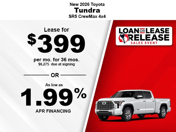 New 2026 Toyota Tundra SR5 CrewMax 4x4